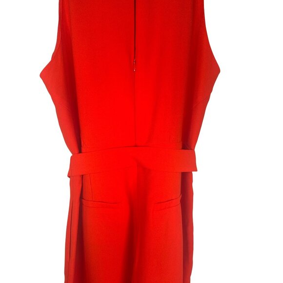 Banana Republic Red Size 12 Sleeveless Belted Jumpsuit NWT - Picture 11 of 15